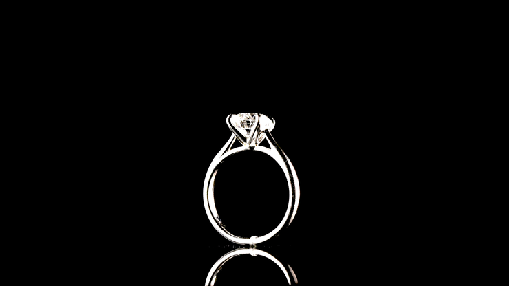 Classic Tapered Solitaire with Open Prongs