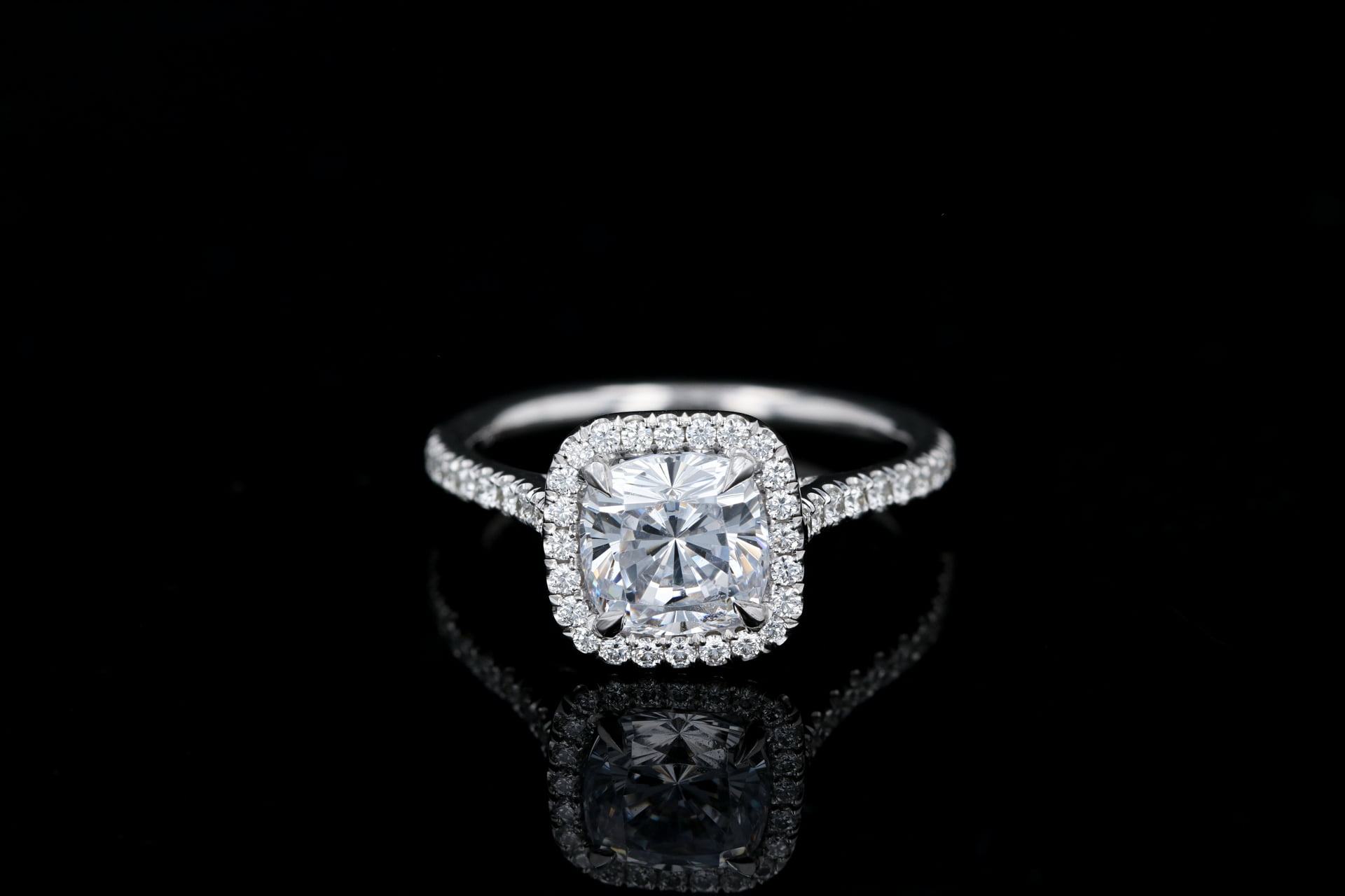 2Ct Radiant-cut Halo Wedding Ring 14k White Gold Plated Silver at Rs  40000/piece in Surat