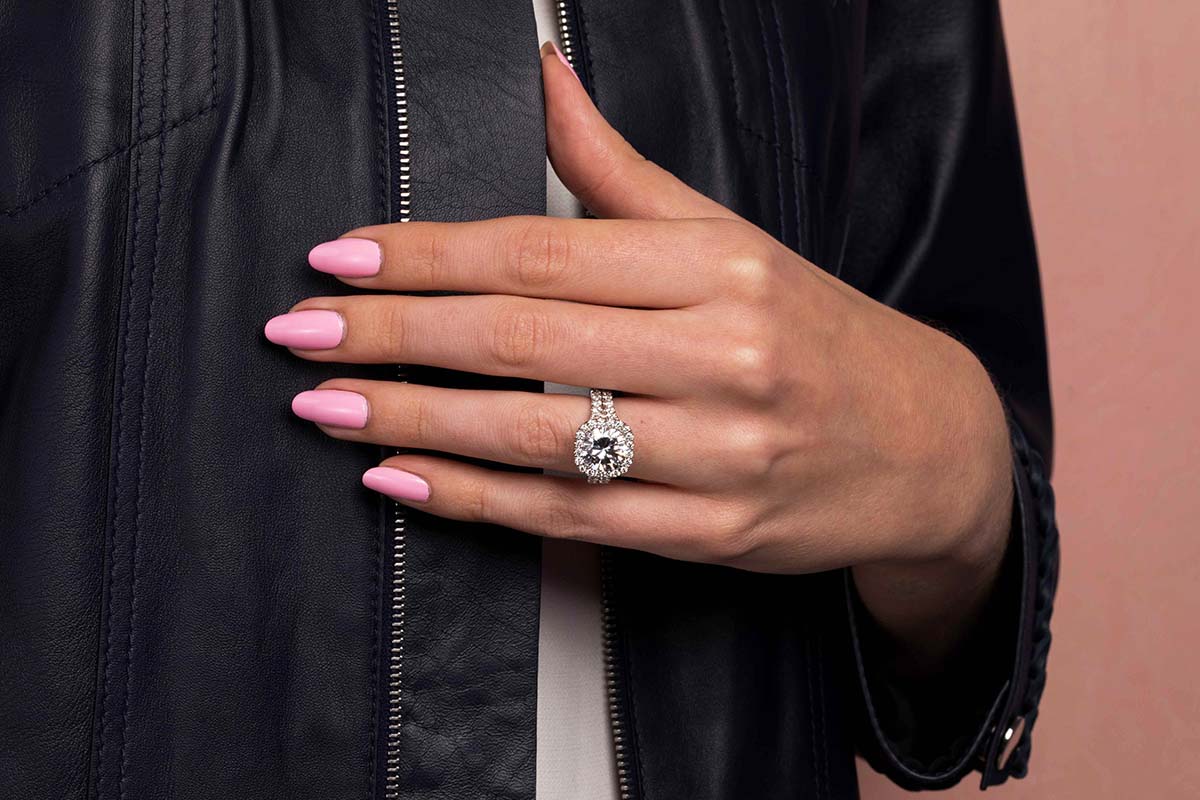 3 Carat Oval Diamond Ring with Hidden Halo – Happy Jewelers